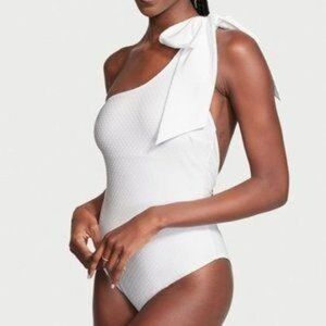Victorias Secret Bow One-Shoulder One-Piece Swimsuit (size: M)